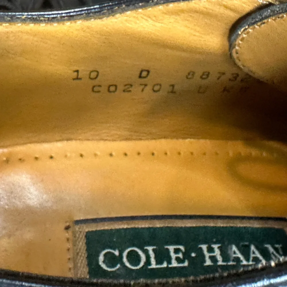 Cole Haan Men's‎ Caldwell 10D Black Leather Oxford Dress Shoes